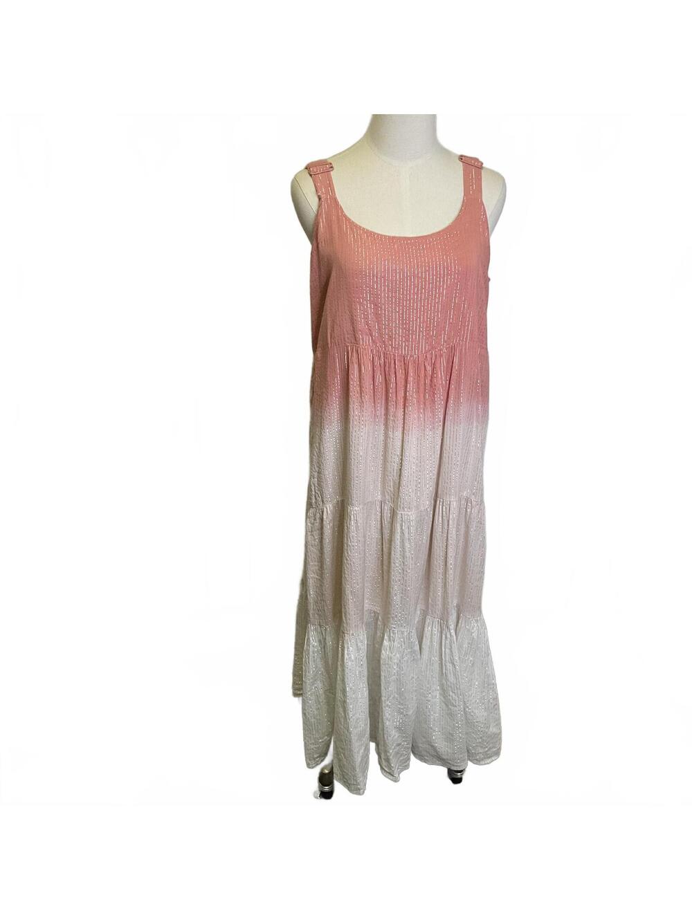 Linda Anderson Women's Size XL Multicolored Tiered Maxi Summer Dress